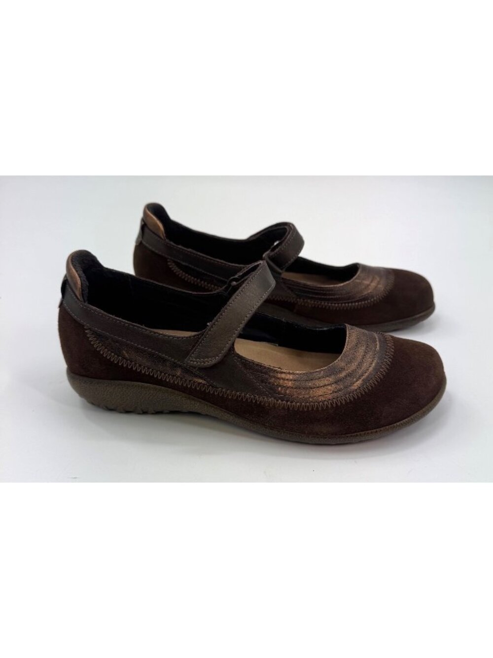 Naot Kirei Womens Brown Leather Mary Jane Shoes Size 9 US 40 EU Cushioned